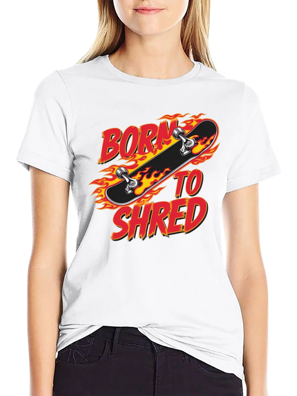 Born to Shred Skateboard Graphic T-Shirt product image 11