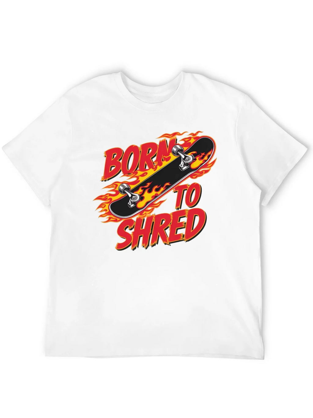 Born to Shred Skateboard Graphic T-Shirt product image 3