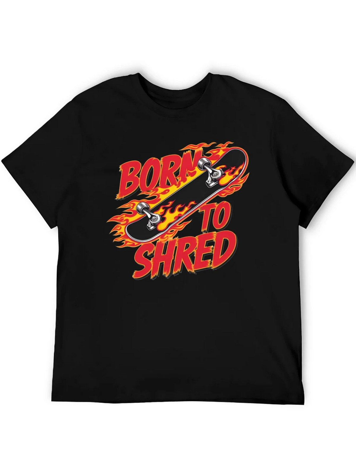 Born to Shred Skateboard Graphic T-Shirt product image 8