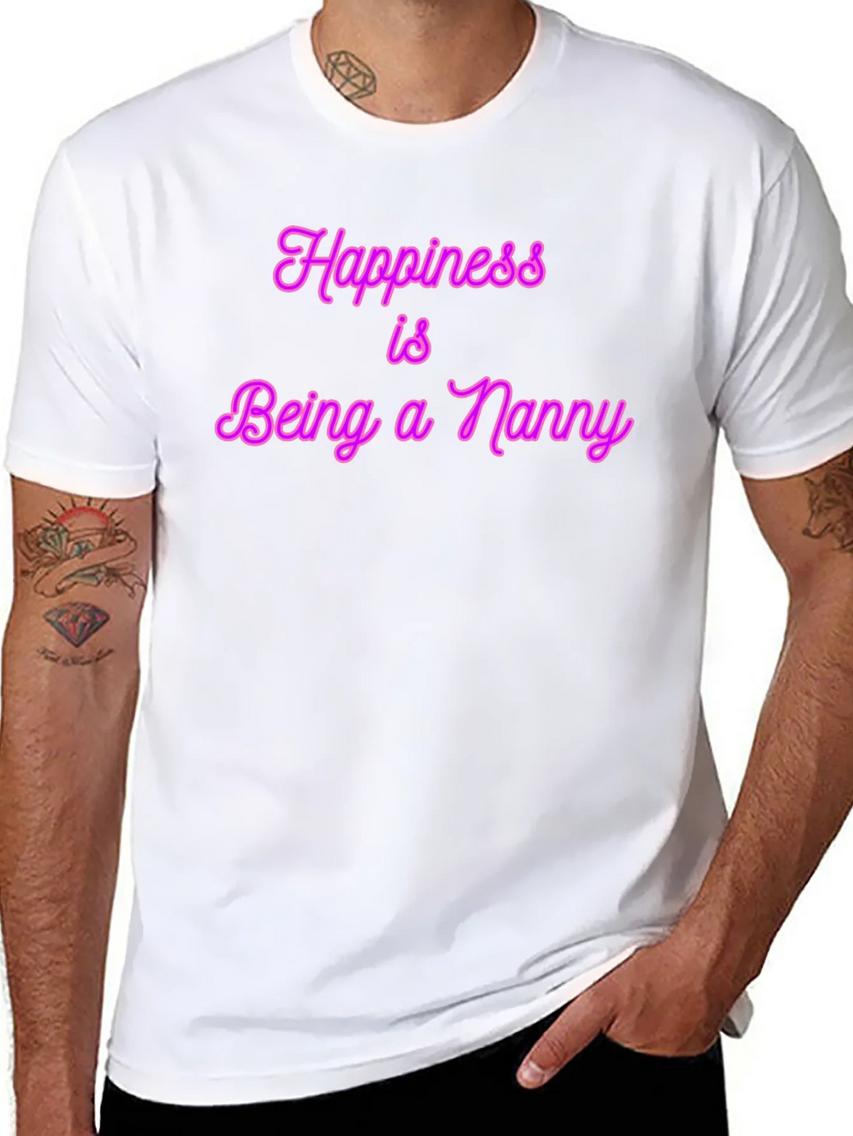 Happiness is Being a Nanny T-Shirt product image 10