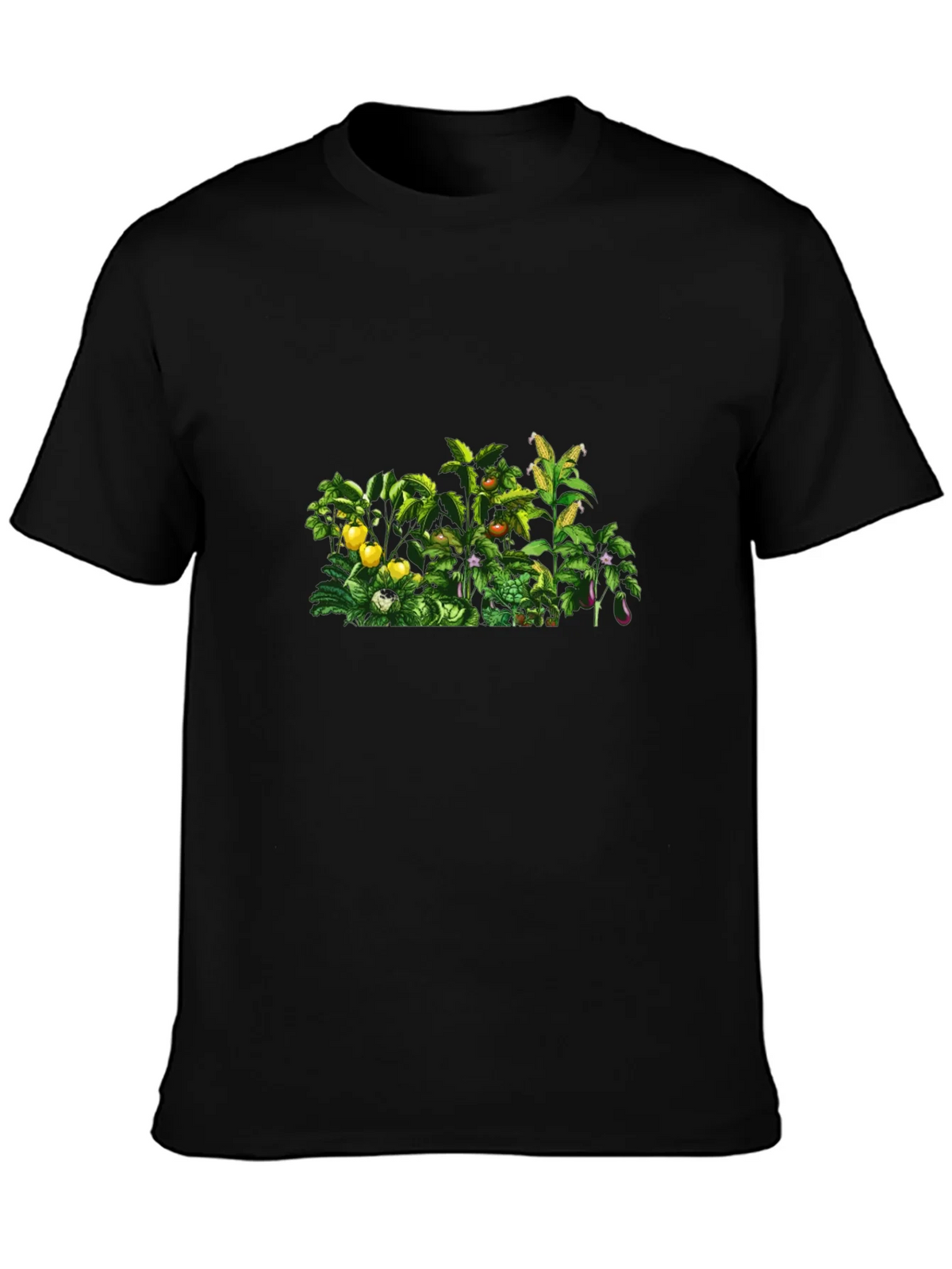 Botanical Garden Print Black T-Shirt product image 6