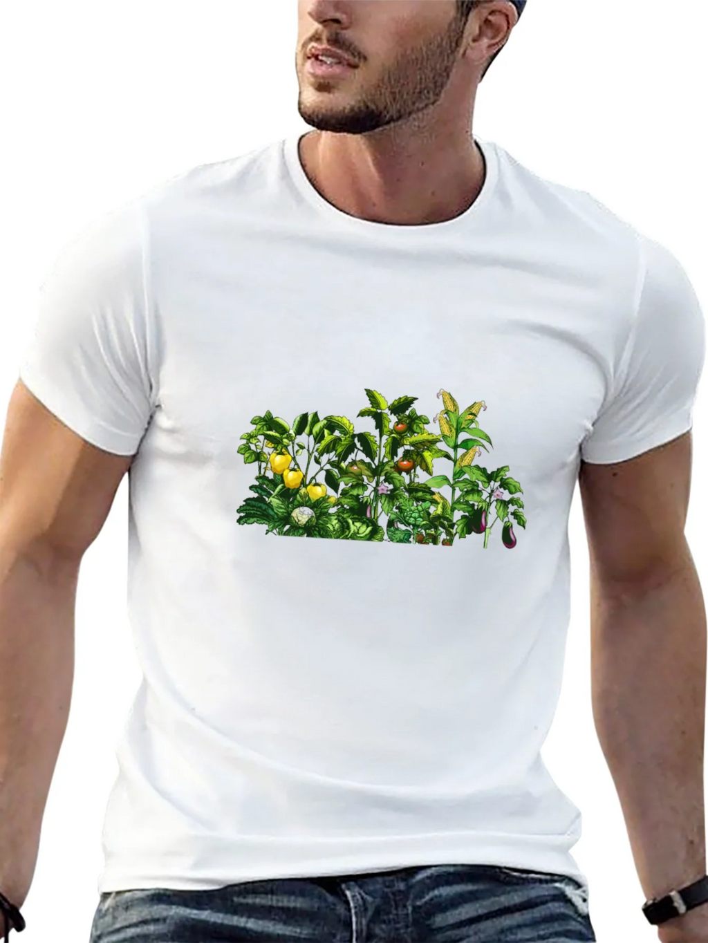 Botanical Garden Print Black T-Shirt product image 4