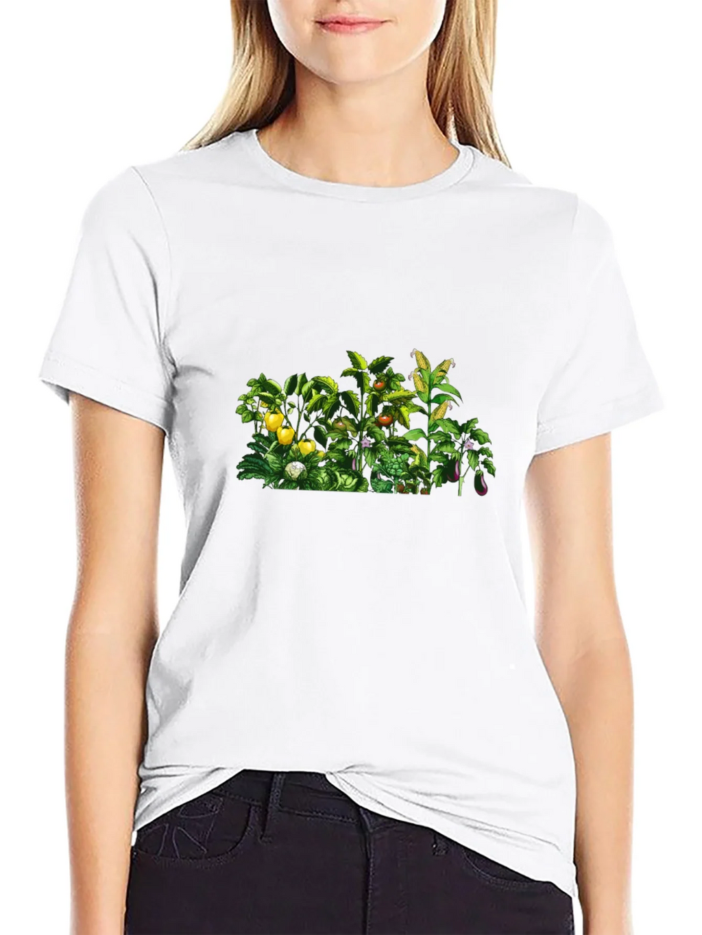 Botanical Garden Print Black T-Shirt product image 11