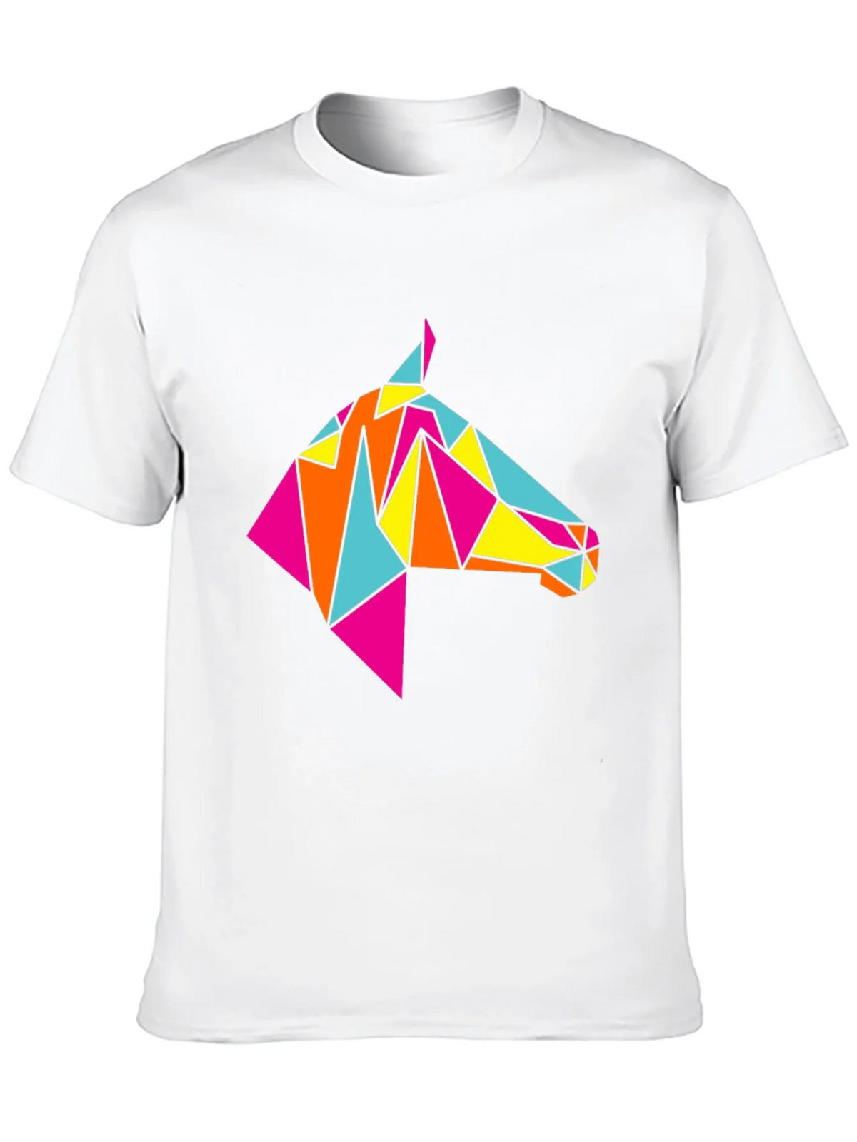 Geometric Horse Tee - Stylish Black Graphic T-Shirt product image 12