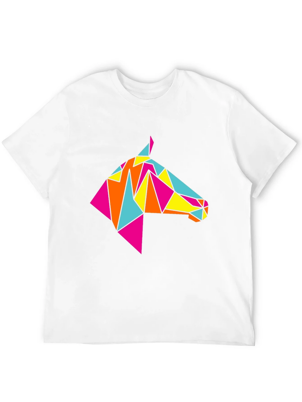 Geometric Horse Tee - Stylish Black Graphic T-Shirt product image 3