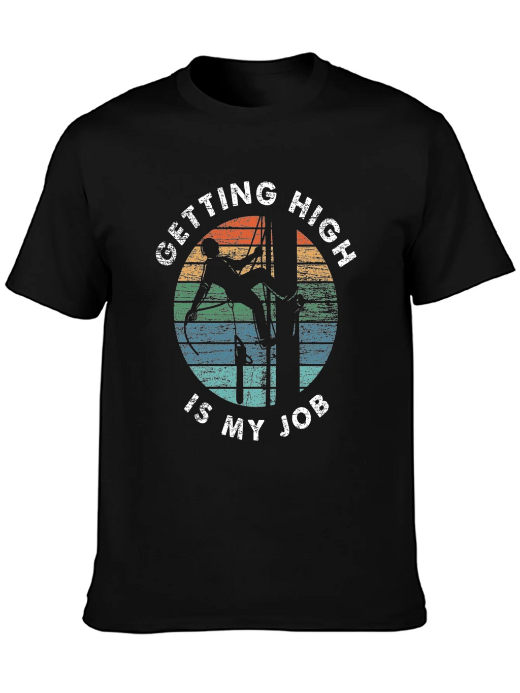 Getting High Is My Job Black T-Shirt product image 6