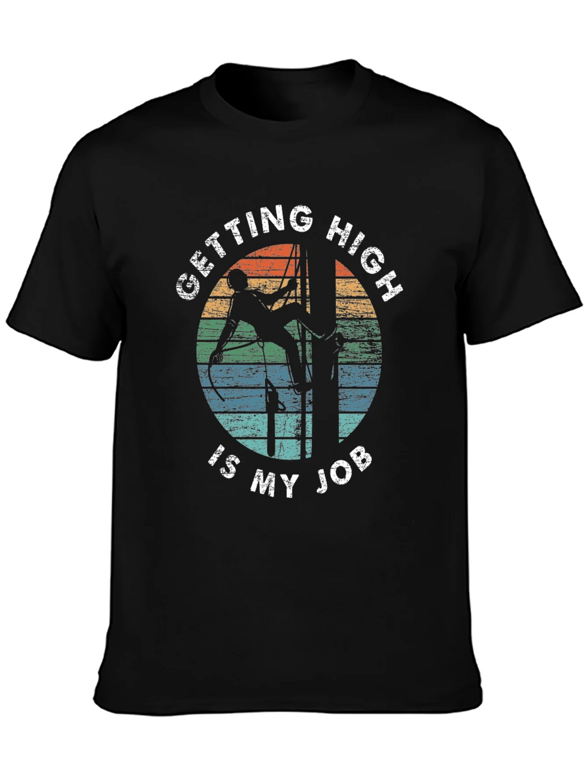 Getting High Is My Job Black T-Shirt product image 6
