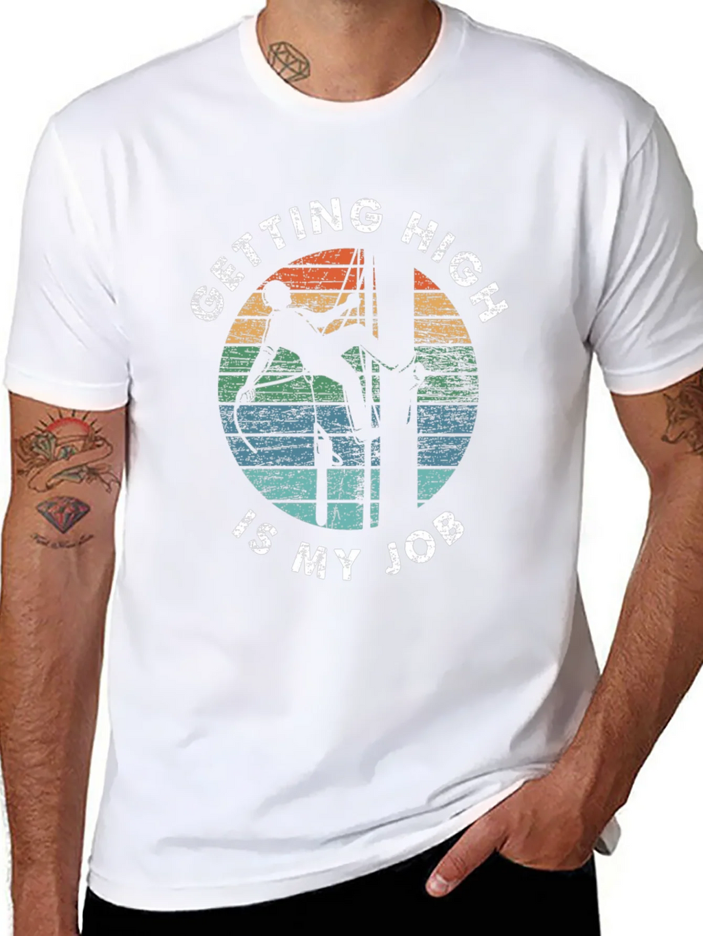 Getting High Is My Job Black T-Shirt product image 10