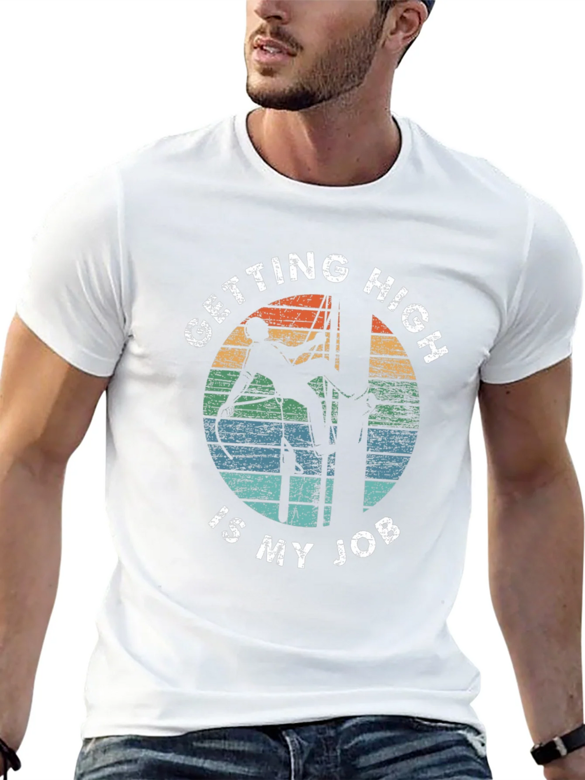 Getting High Is My Job Black T-Shirt product image 4