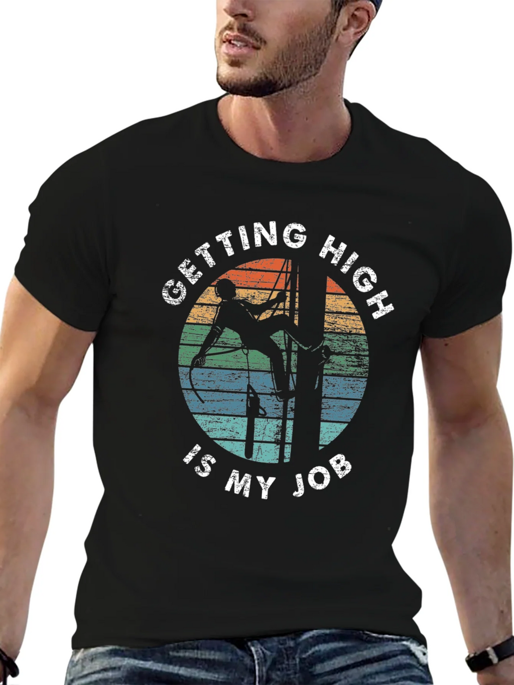 Getting High Is My Job Black T-Shirt product image 9
