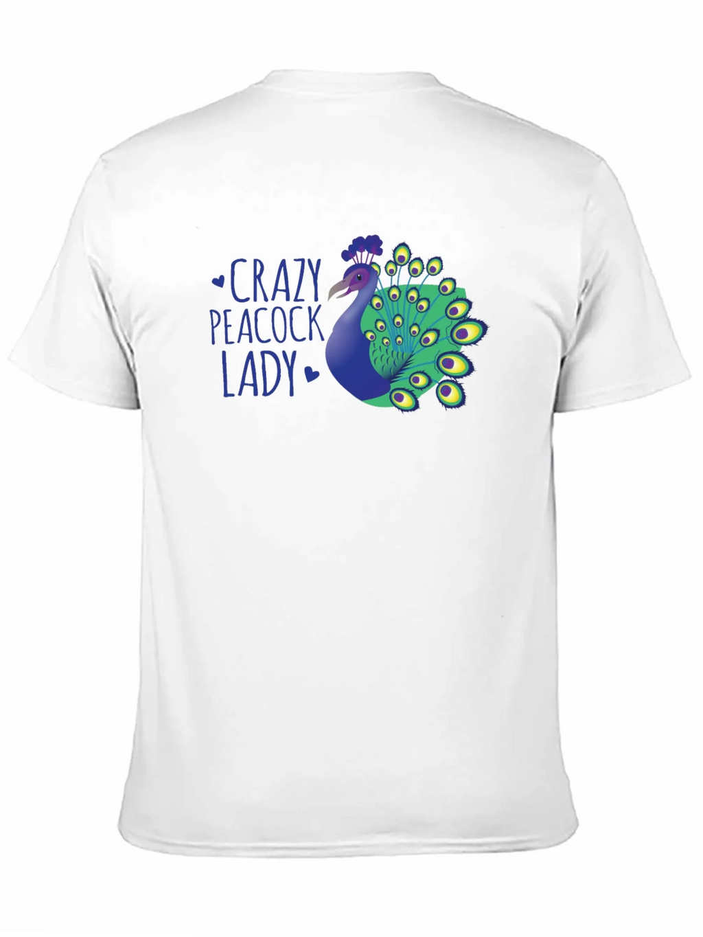 Crazy Peacock Lady Graphic T-Shirt - Fun Novelty Tee product image 2