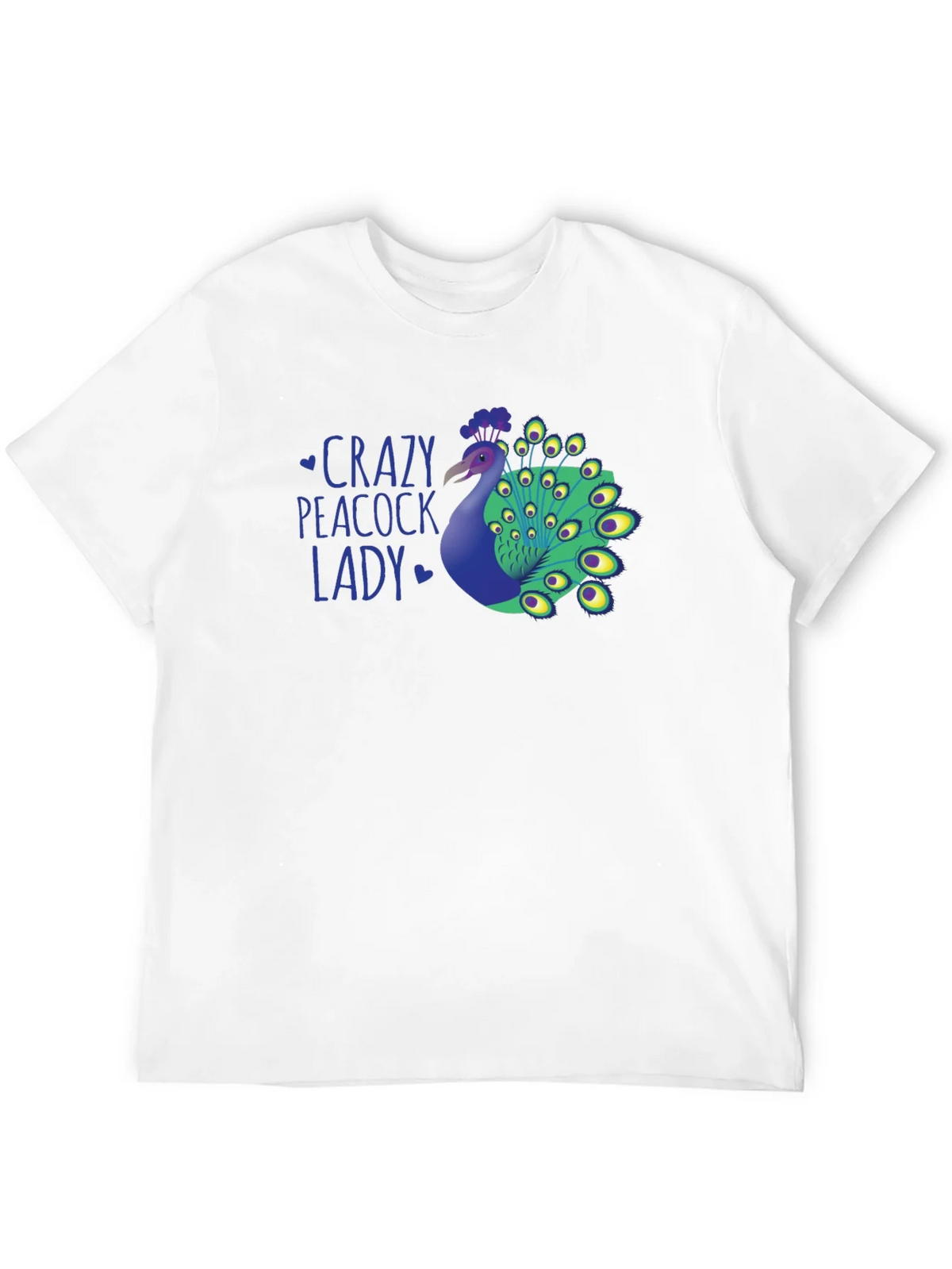 Crazy Peacock Lady Graphic T-Shirt - Fun Novelty Tee product image 3