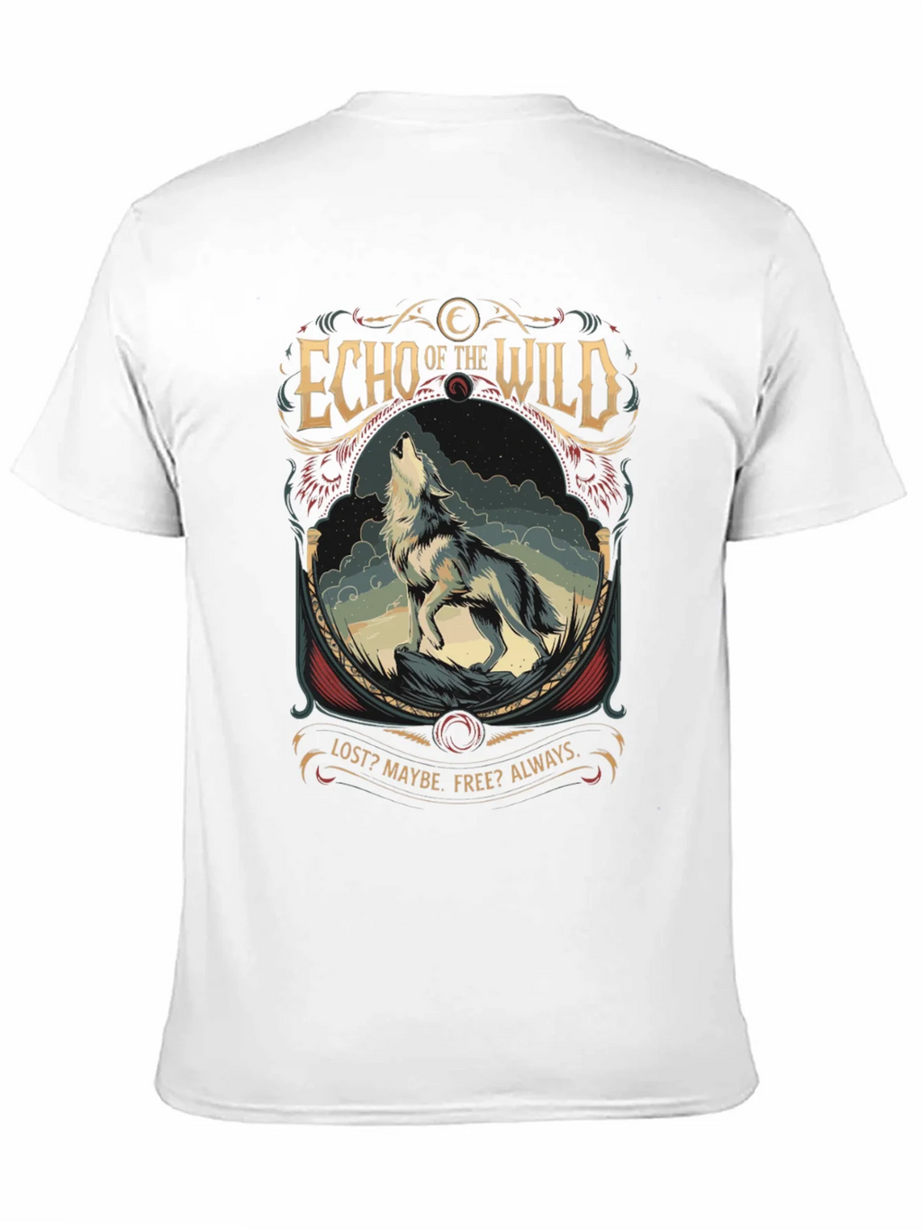 Echo of the Wild Wolf Graphic T-Shirt product image 2