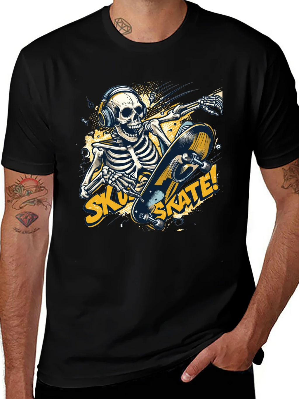 Skull Skateboard T-Shirt product image 1