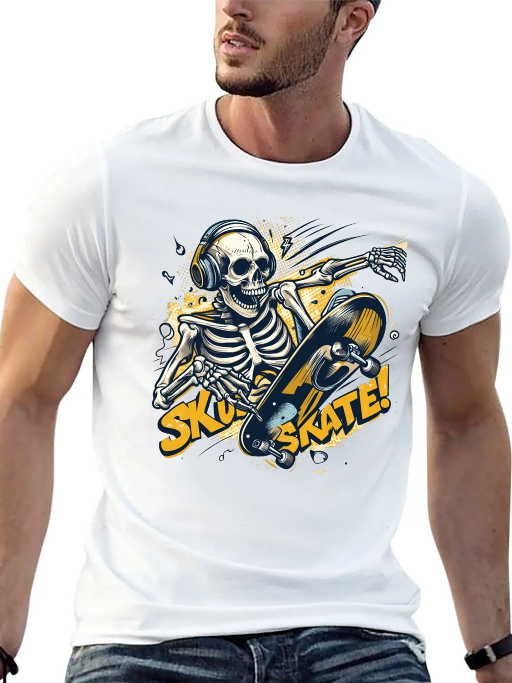 Skull Skateboard T-Shirt product image 4