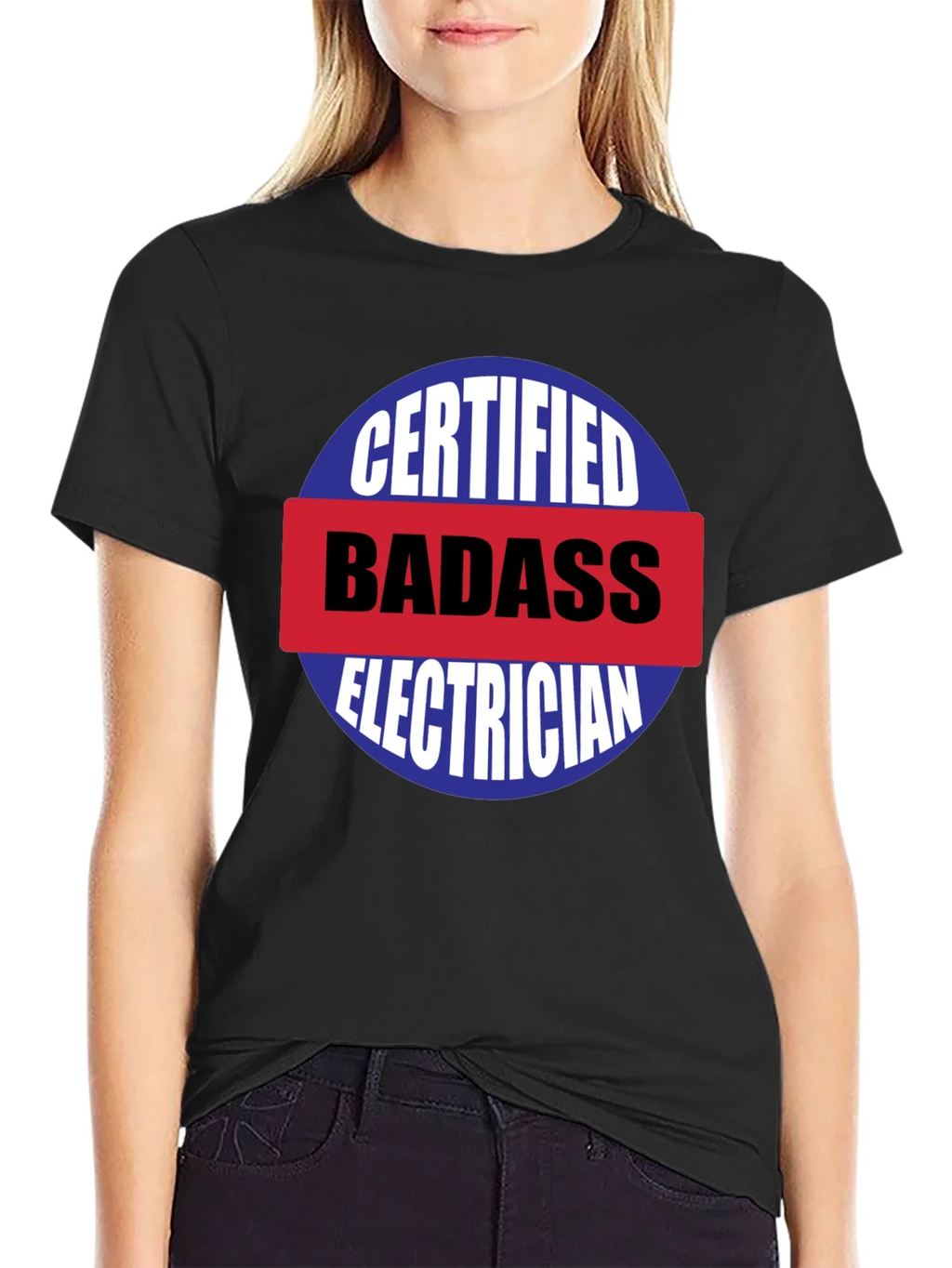 Certified Badass Electrician T-Shirt product image 5