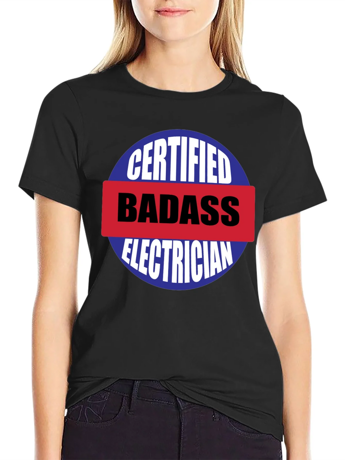 Certified Badass Electrician T-Shirt product image 5