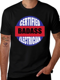 Certified Badass Electrician T-Shirt product image 1