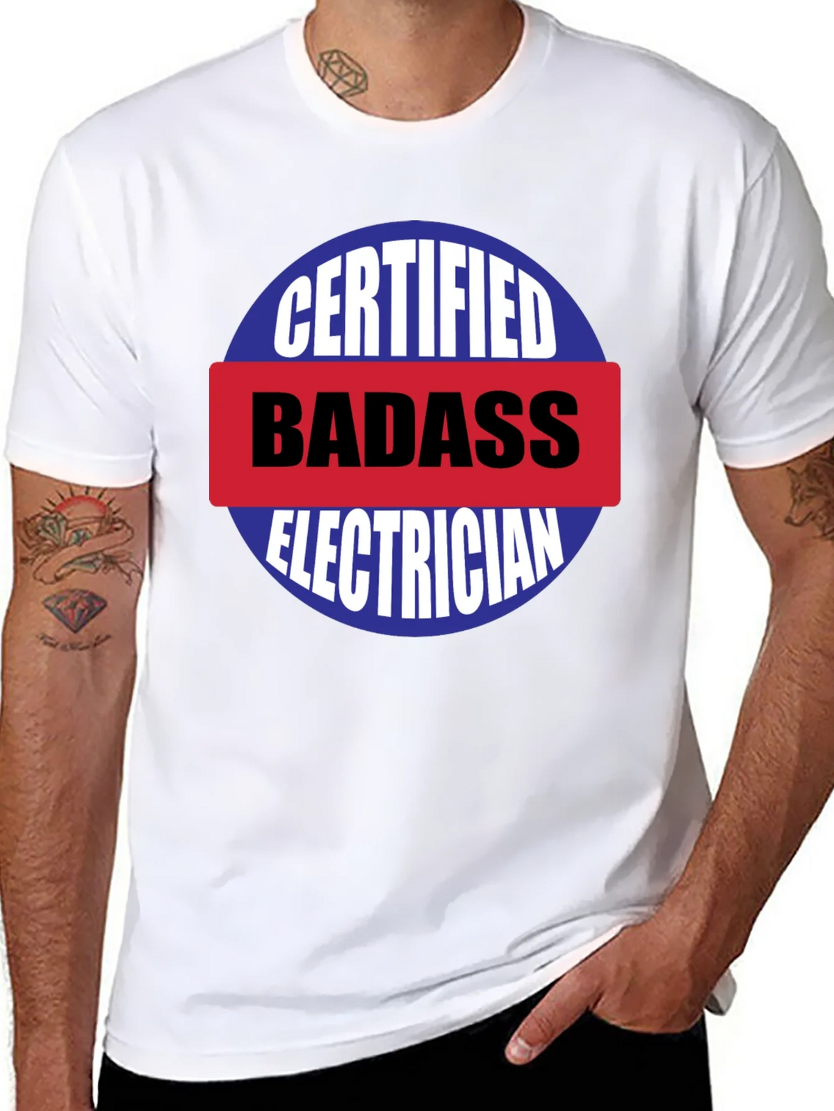 Certified Badass Electrician T-Shirt product image 10