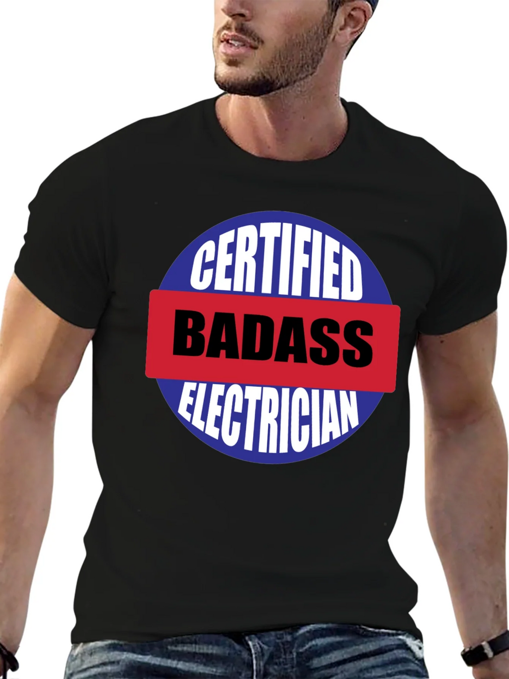Certified Badass Electrician T-Shirt product image 9