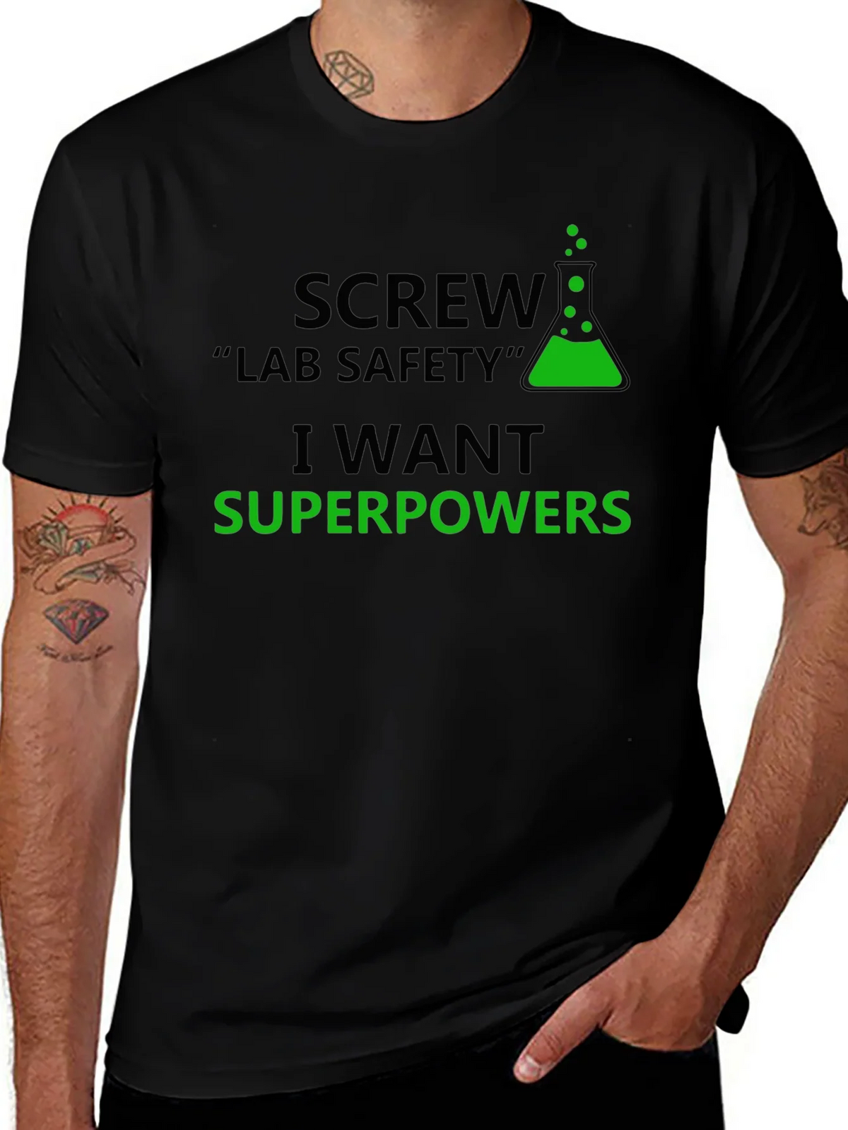 Screw Lab Safety T-Shirt - I Want Superpowers product image 1