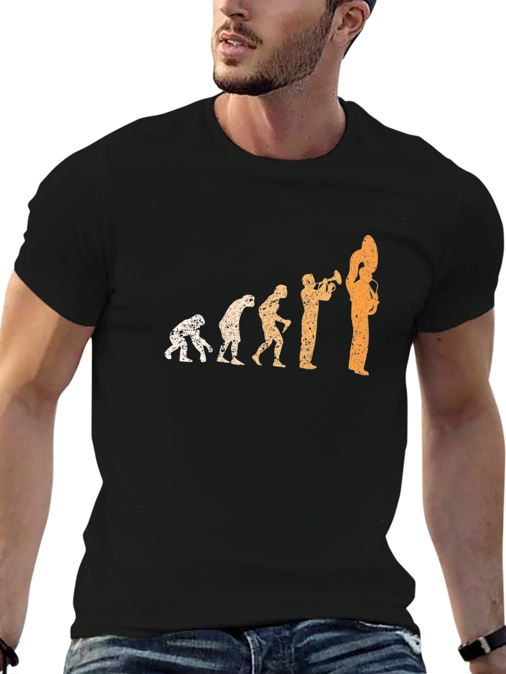 Evolution of Music Black T-Shirt product image 9
