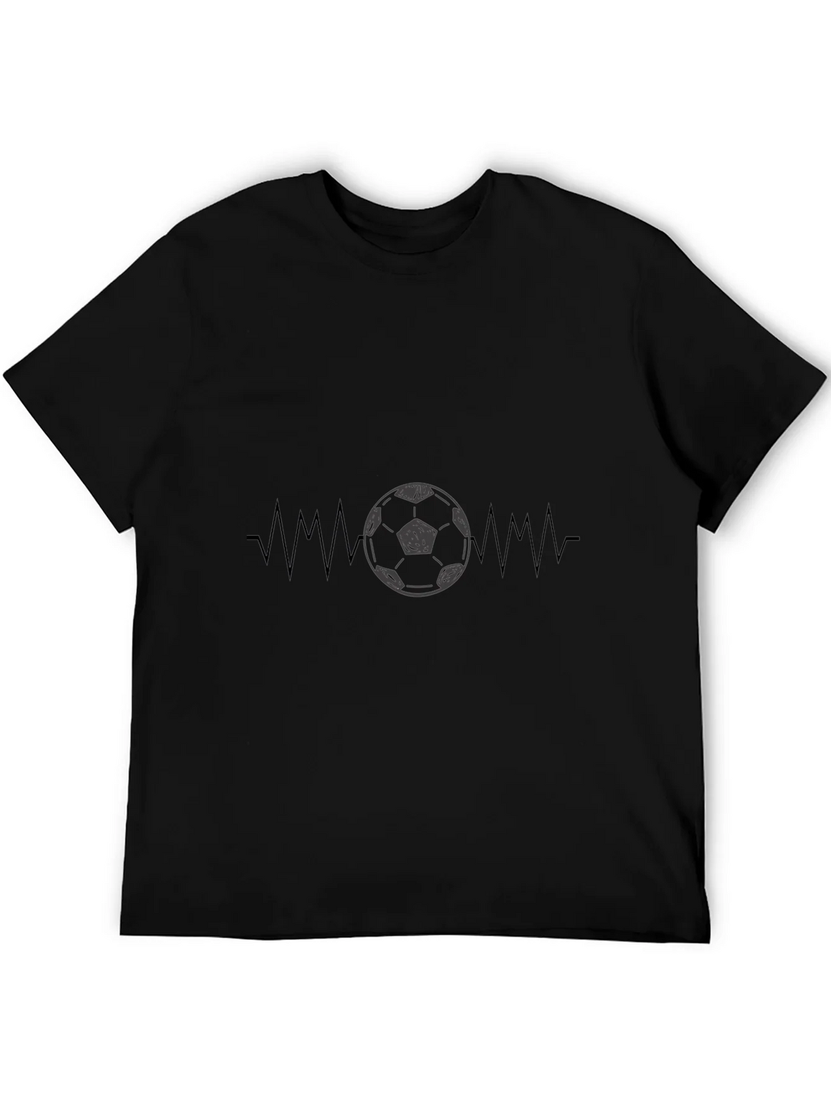 Soccer Heartbeat Graphic Tee - Black product image 8