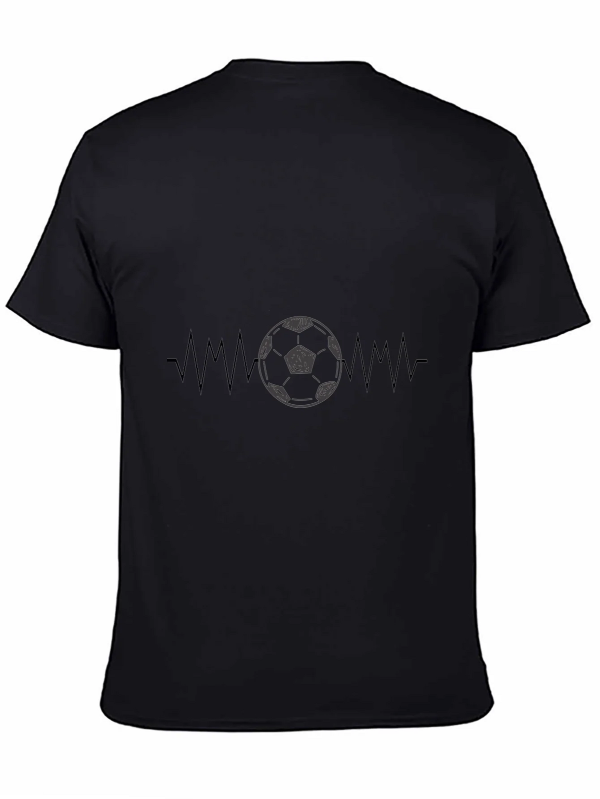 Soccer Heartbeat Graphic Tee - Black product image 7