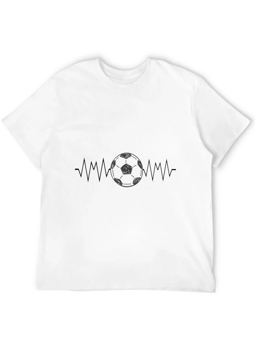 Soccer Heartbeat Graphic Tee - Black product image 3