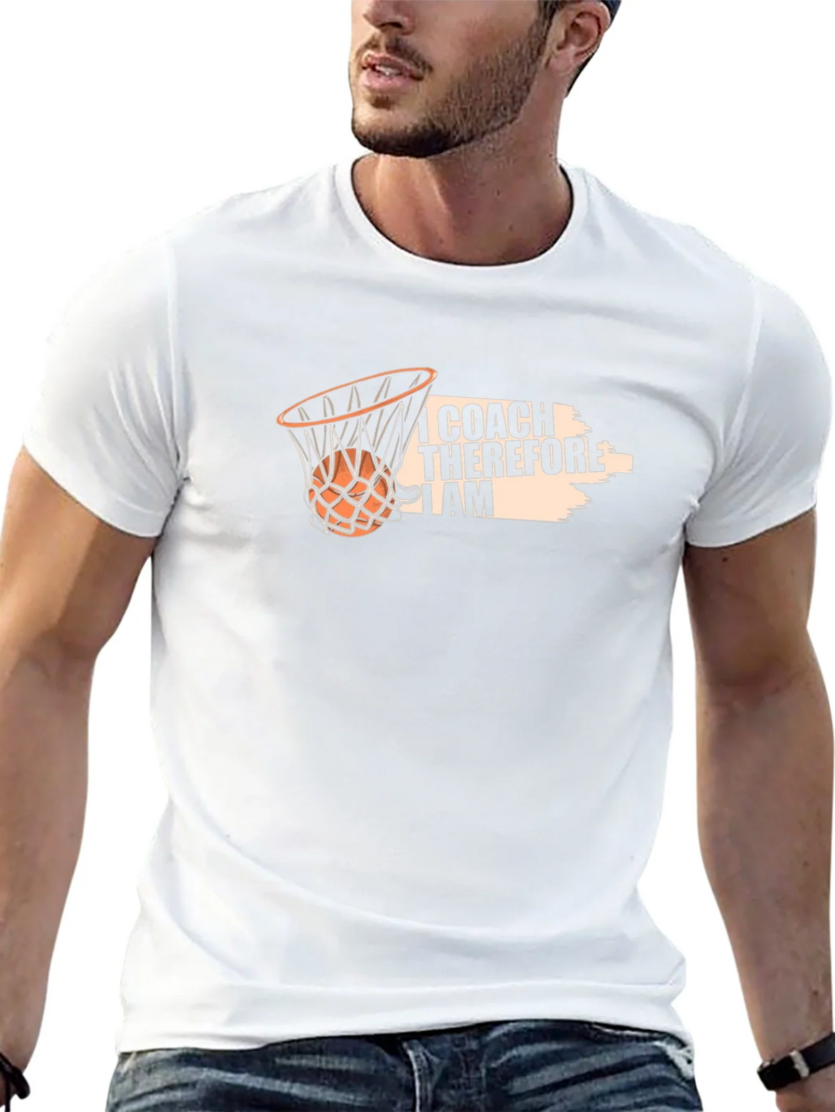 Coach Basketball T-Shirt: I Therefore I Am product image 4