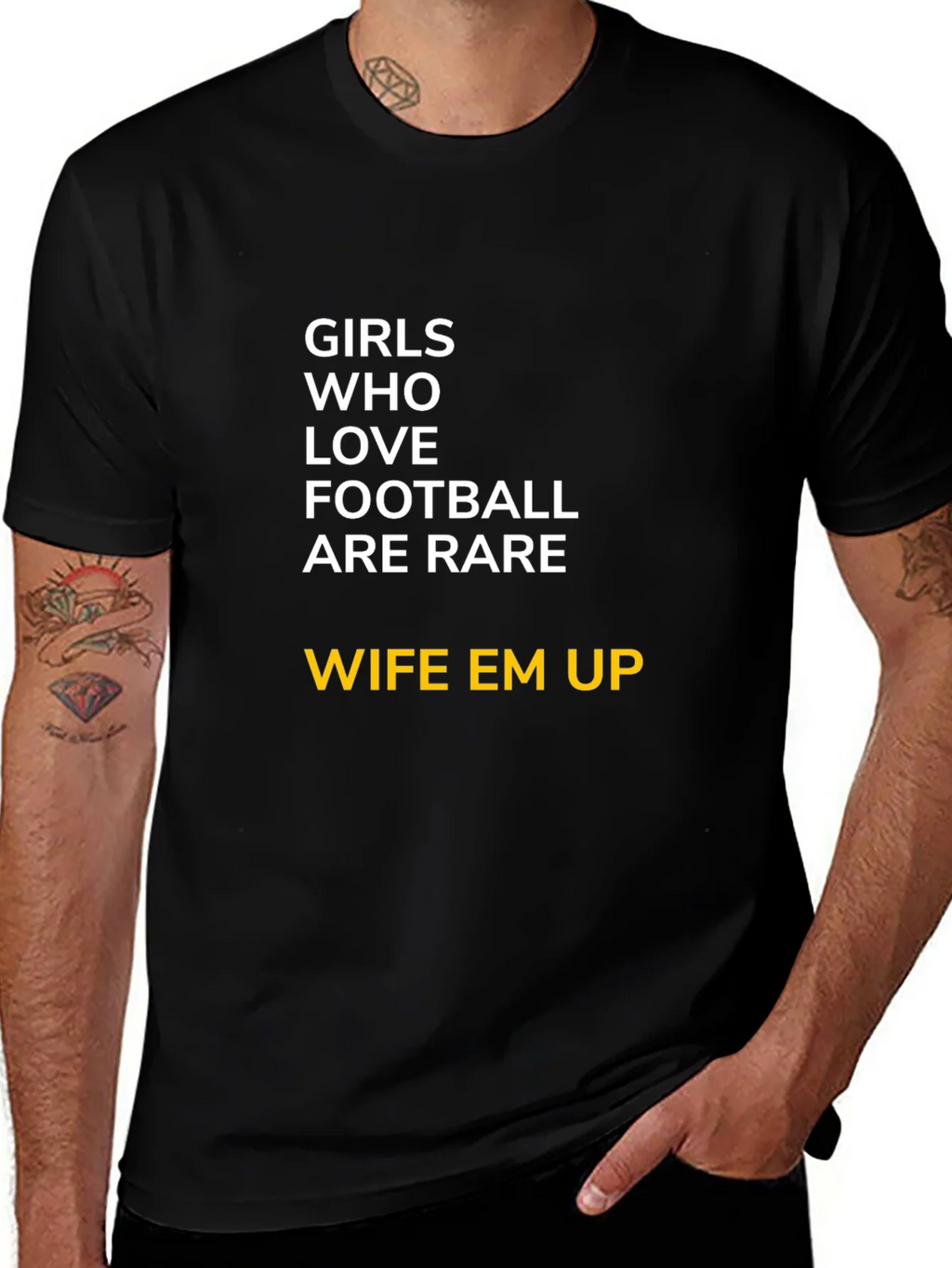 Girls Who Love Football T-Shirt - Wife Em Up product image 1