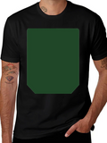 Black Short Sleeve T-Shirt with Green Rectangle product image 1