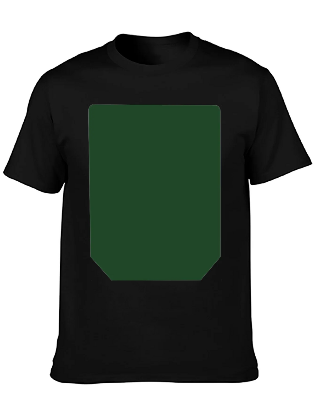 Black Short Sleeve T-Shirt with Green Rectangle product image 6