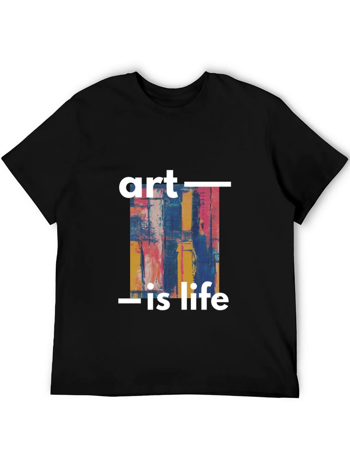 Art Is Life Graphic Print Black T-Shirt product image 8