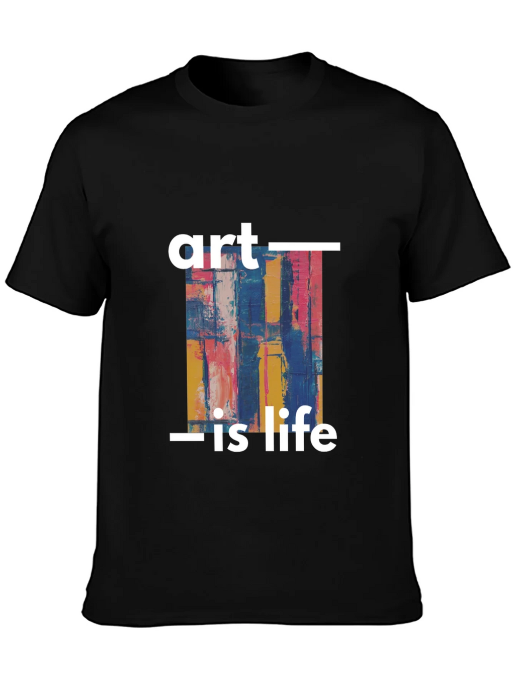 Art Is Life Graphic Print Black T-Shirt product image 6