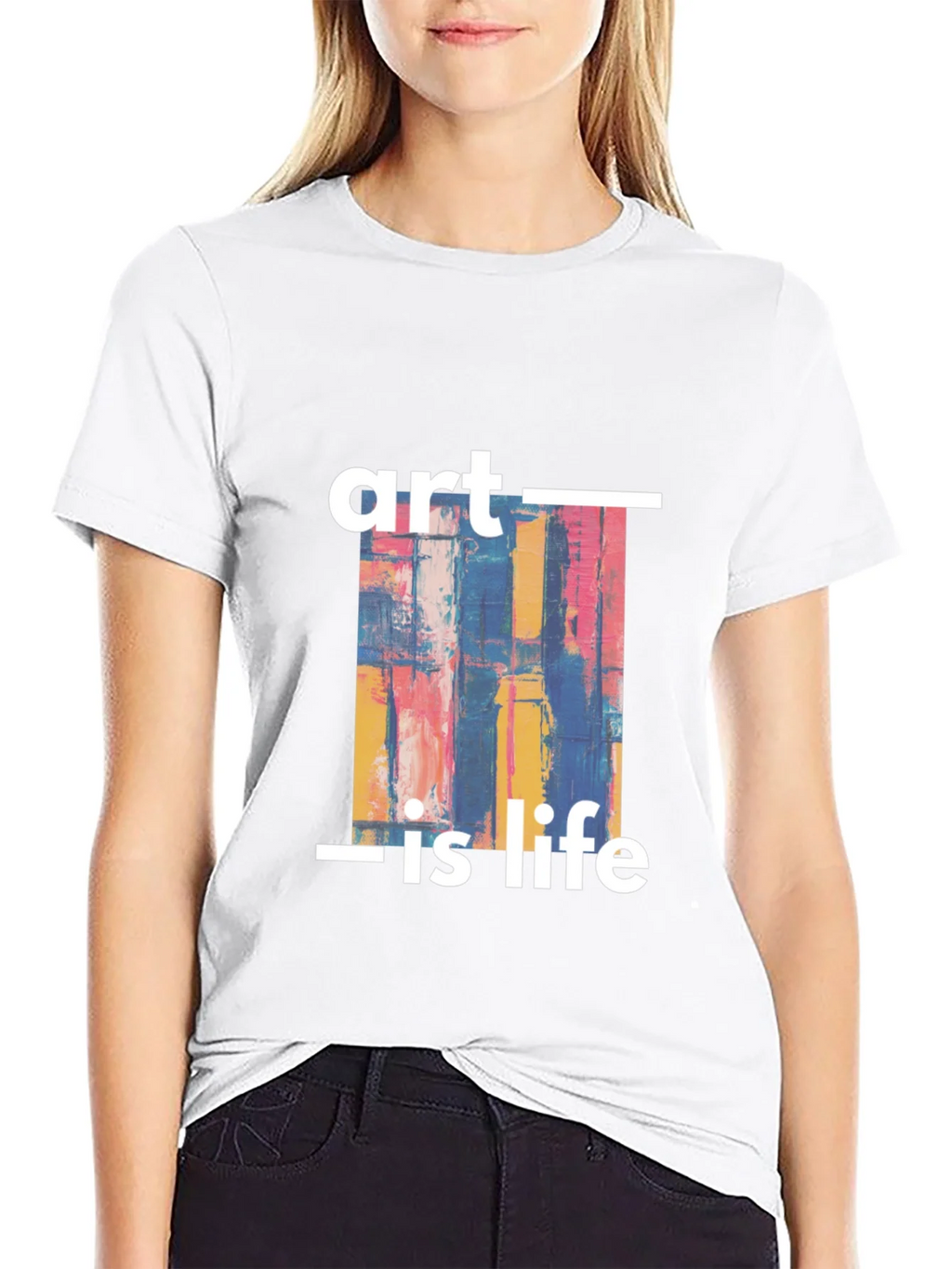 Art Is Life Graphic Print Black T-Shirt product image 11