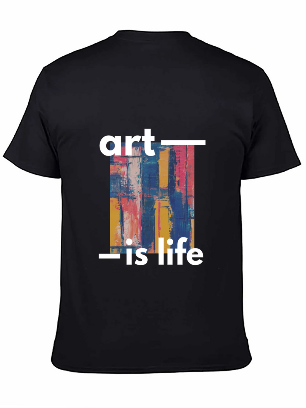 Art Is Life Graphic Print Black T-Shirt product image 7