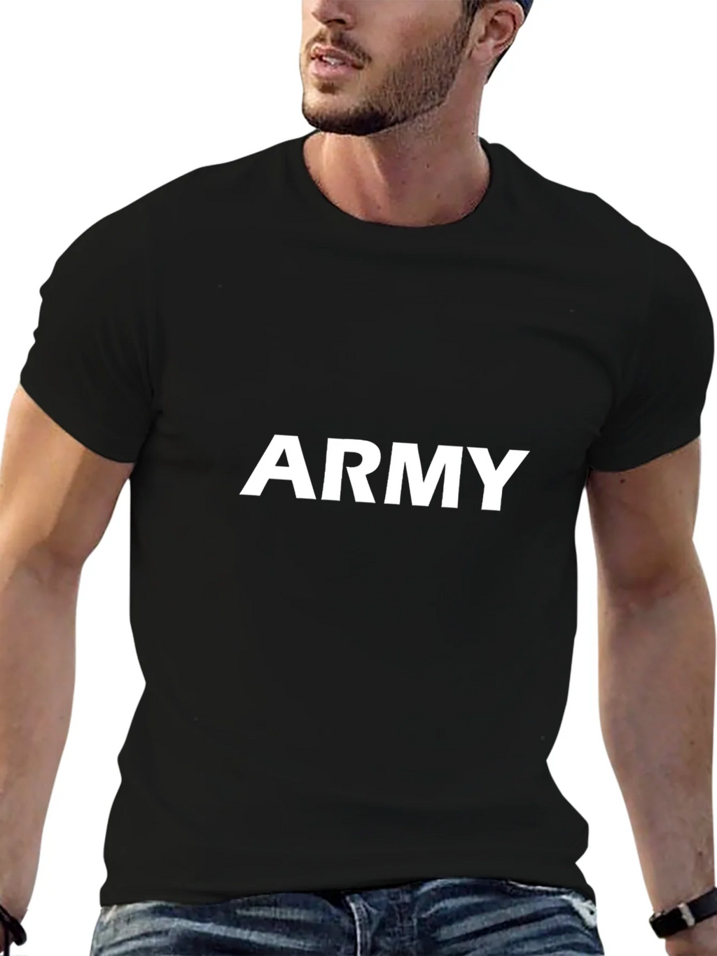 ARMY Graphic T-Shirt - Classic Black Cotton Tee product image 9