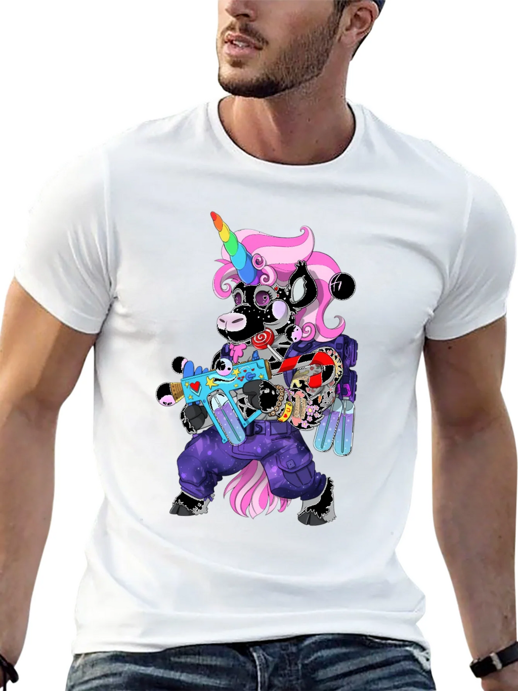 Unicorn Cyberpunk Graphic T-Shirt product image 4