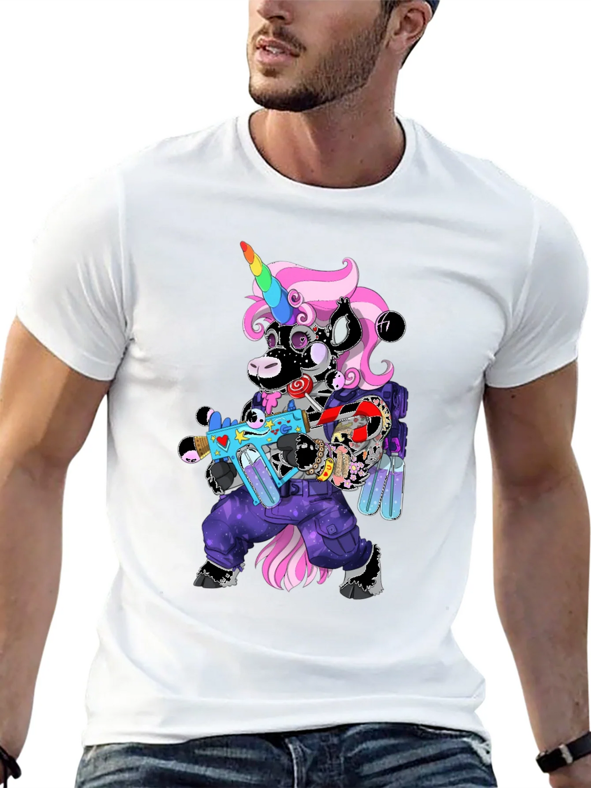 Unicorn Cyberpunk Graphic T-Shirt product image 4