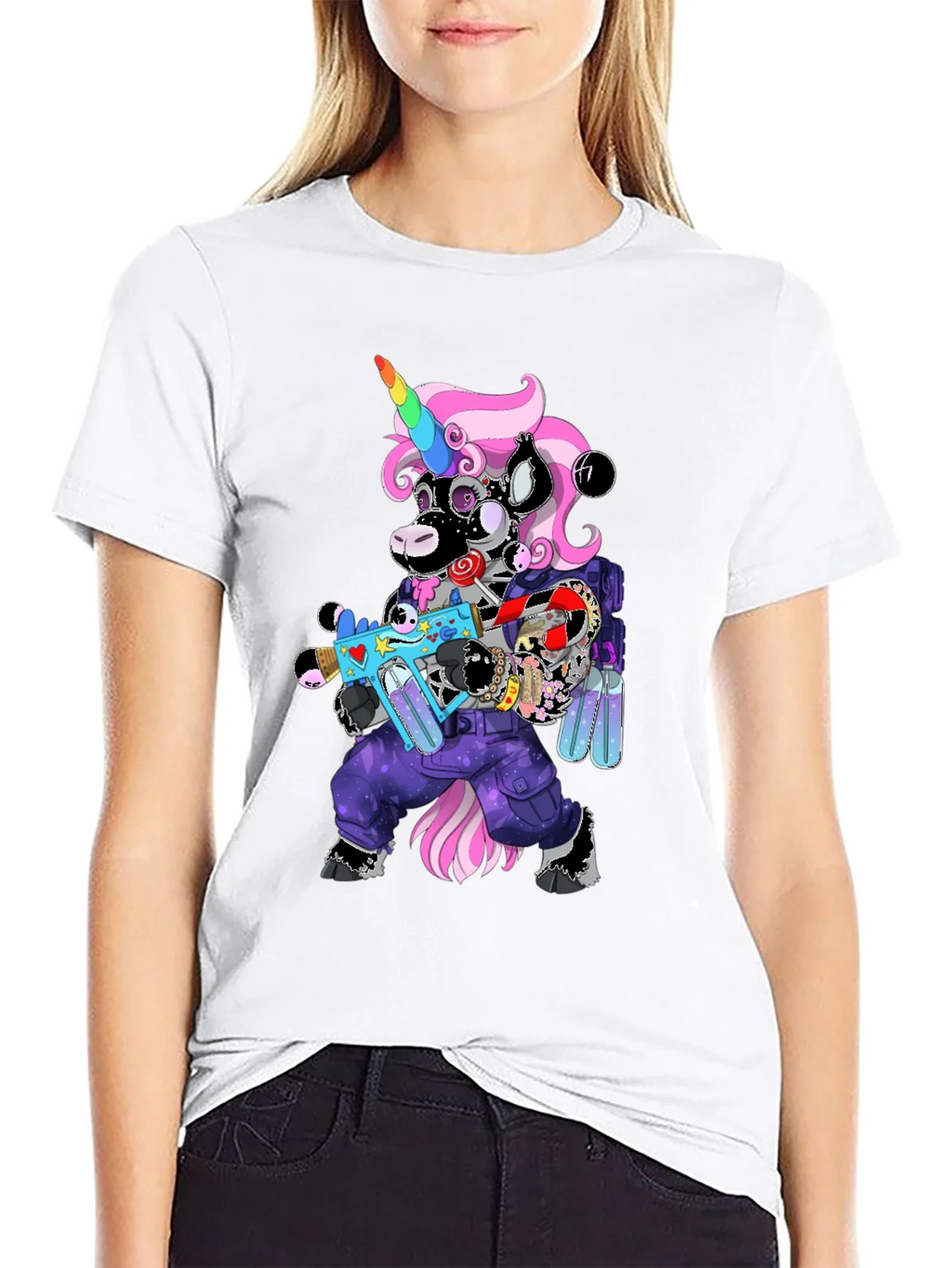 Unicorn Cyberpunk Graphic T-Shirt product image 11