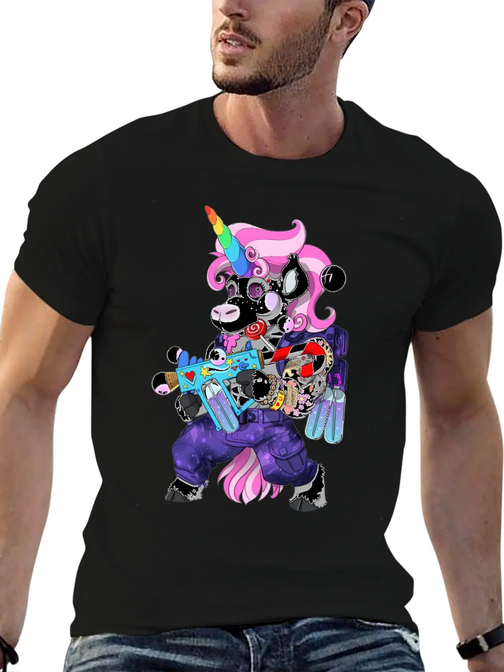 Unicorn Cyberpunk Graphic T-Shirt product image 9