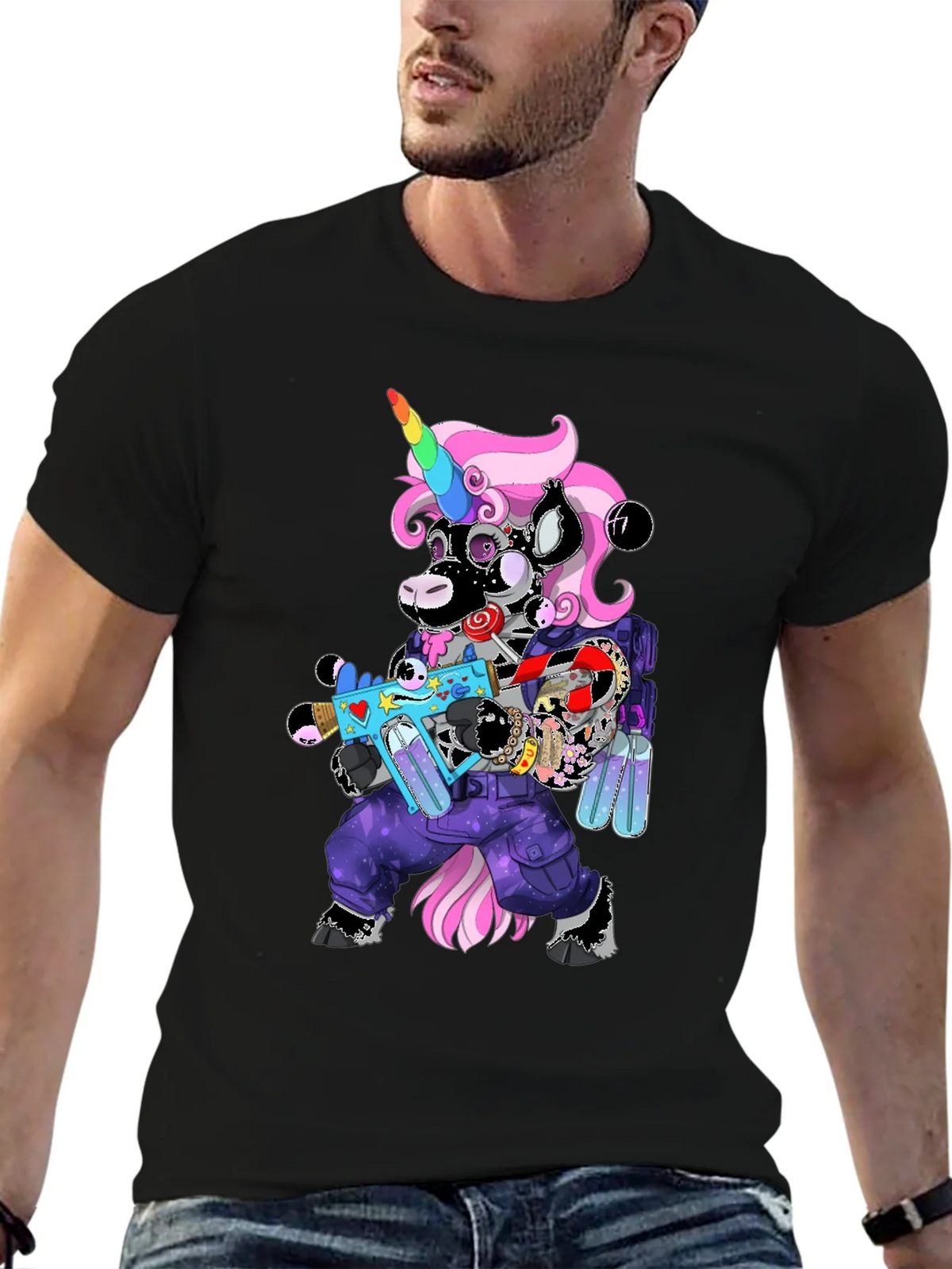 Unicorn Cyberpunk Graphic T-Shirt product image 9