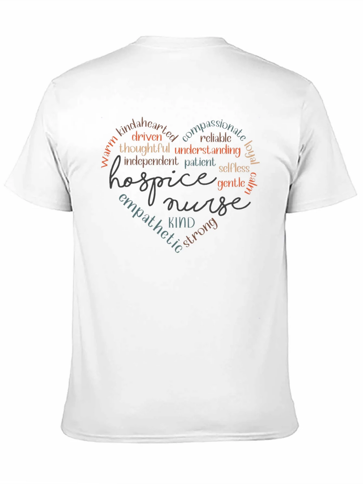 Hospice Nurse Heart Word Art T-Shirt product image 2