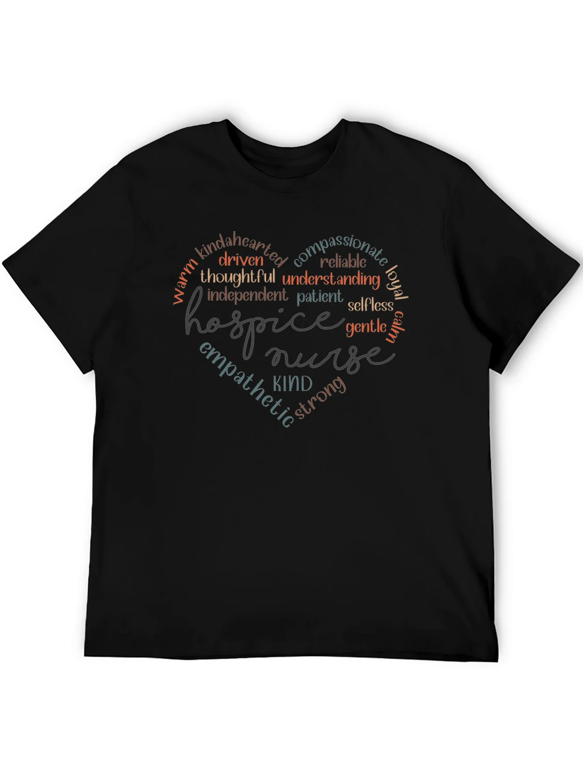 Hospice Nurse Heart Word Art T-Shirt product image 8