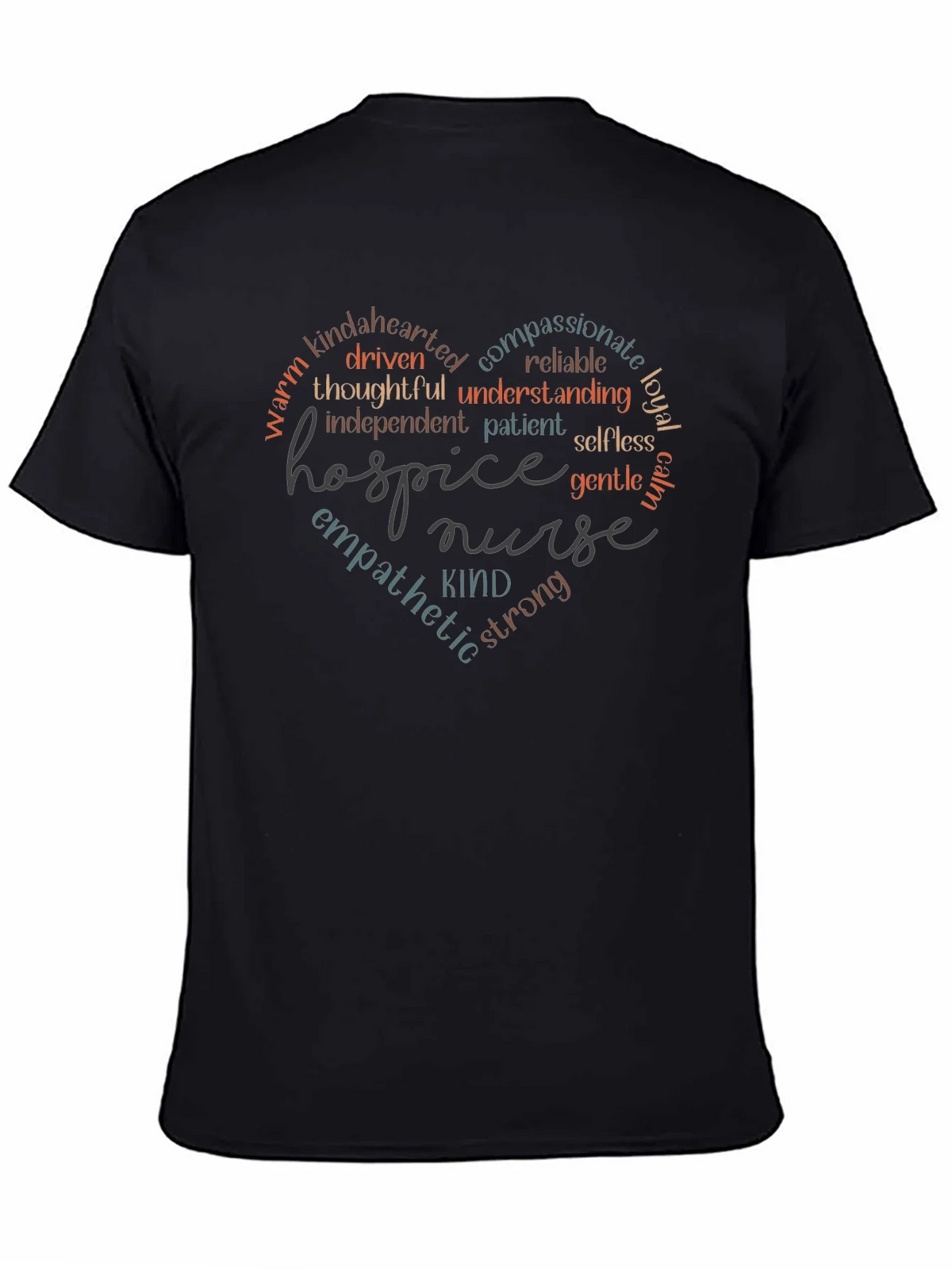 Hospice Nurse Heart Word Art T-Shirt product image 7