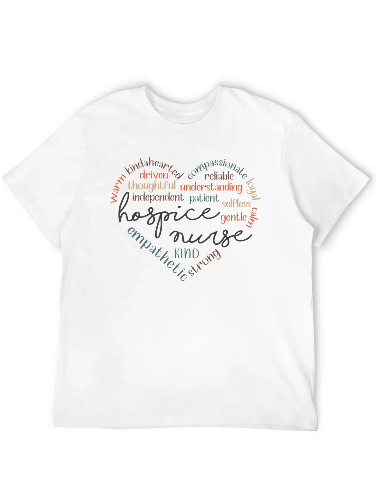 Hospice Nurse Heart Word Art T-Shirt product image 3