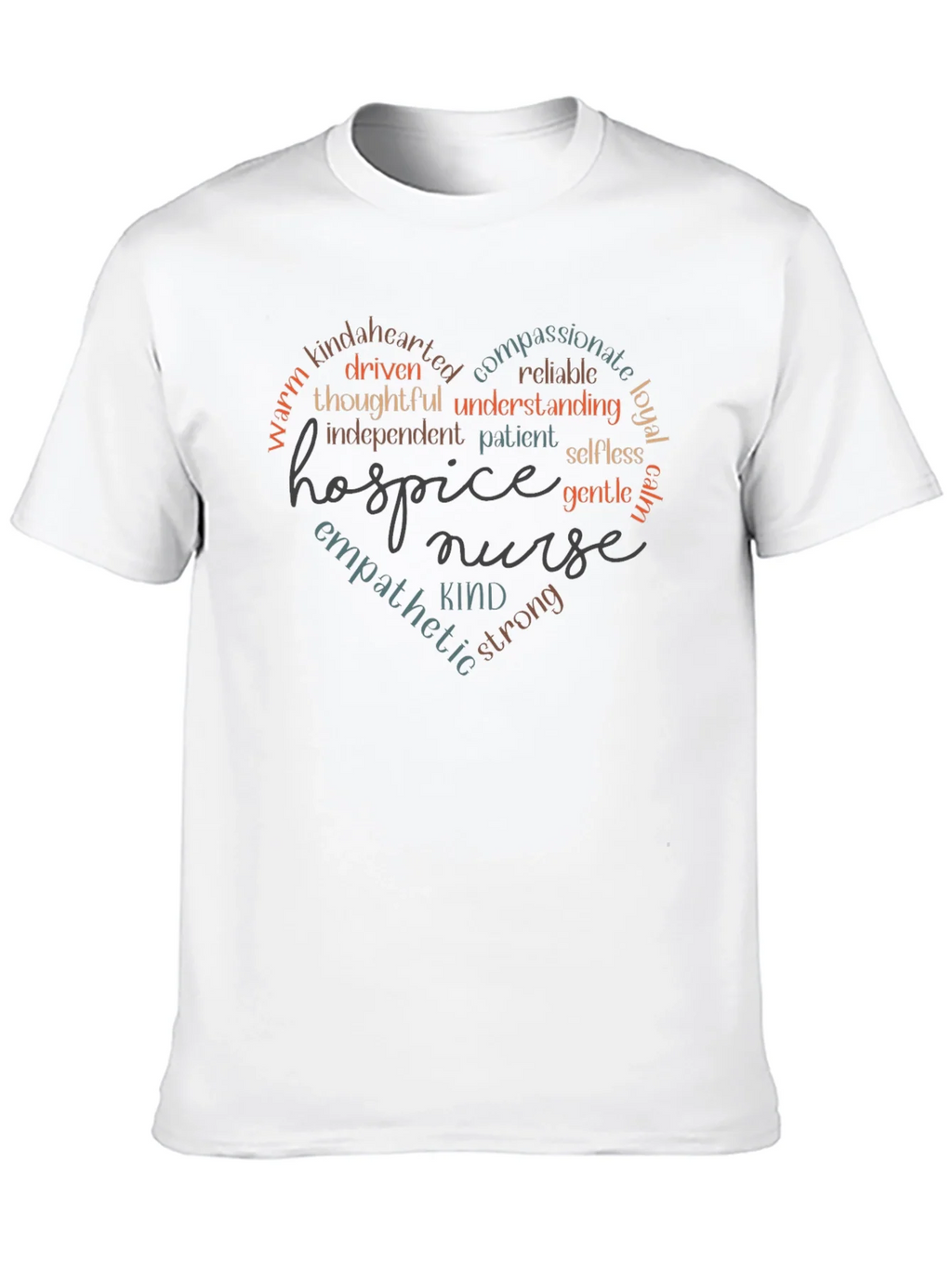 Hospice Nurse Heart Word Art T-Shirt product image 12