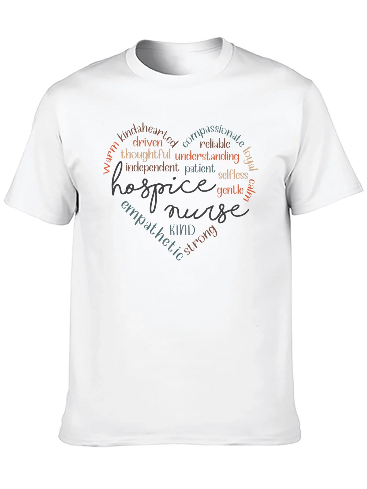Hospice Nurse Heart Word Art T-Shirt product image 12