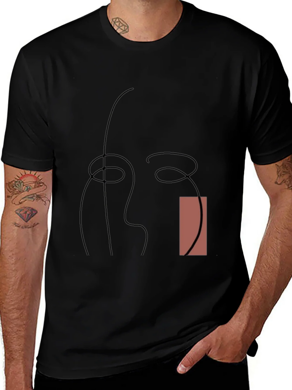 Abstract Line Art Graphic Tee - Modern Style product image 1